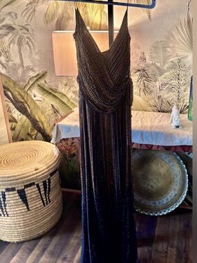 Badgley Mischka Silk Beaded Gown